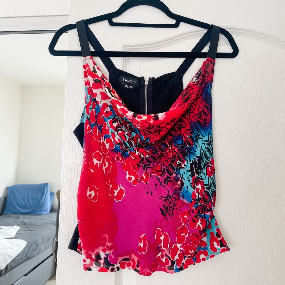 Bebe crop blouse, size M